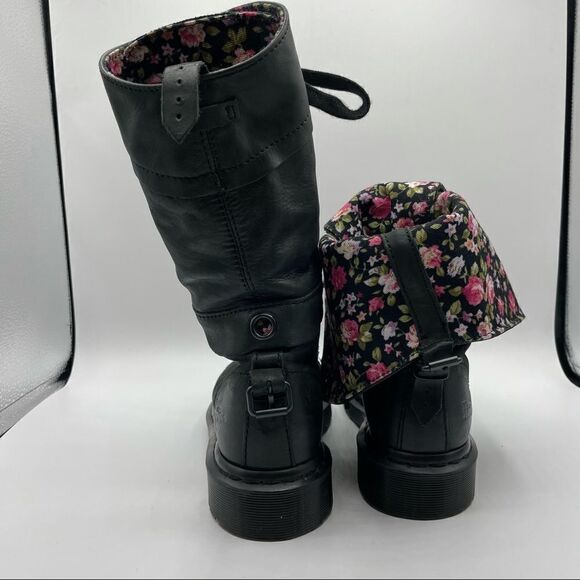 Dr. Martens Triumph Floral Fold Over Boots - Picture 3 of 6